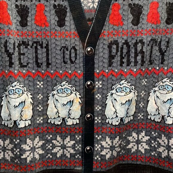 Briefly Stated- NWOT- Ugly Christmas Sweater- Yeti to Party- Size Medium - Picture 3 of 6